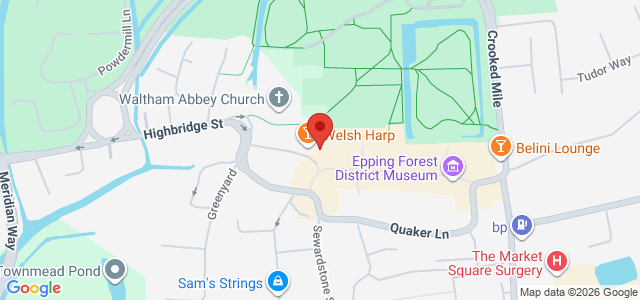 Map showing Pizza Tup in Waltham Abbey
